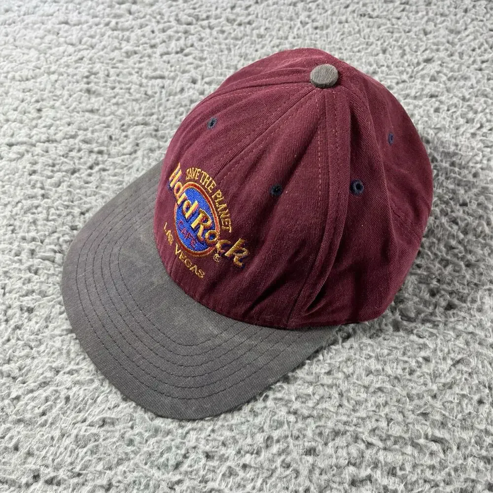 VINTAGE HARD ROCK CAFE LAS VEGAS HAT CAP SNAPBACK USA MADE ADJUSTABLE ONE SIZE